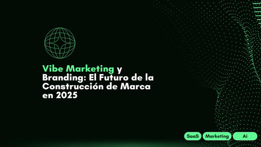 Diseño colorido de una comunidad digital interactuando con una marca, emojis, corazones y gráficos de crecimiento, con el texto: “Vibe Marketing: Branding con IA y comunidad”.