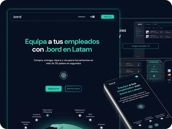 Mockup web para plataforma SaaS .bord